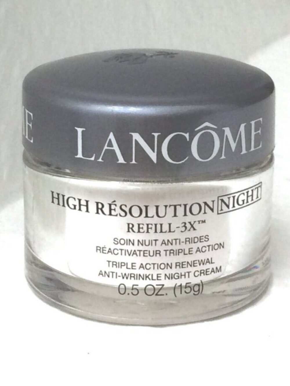 Lancome High Resolution Night Refill 3x Renewal Anti-Wrinkle Cream 0.5 oz NEW
